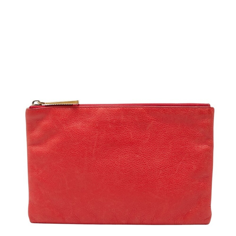Fendi handbag pouch 8M0275 red brown leather women's FENDI